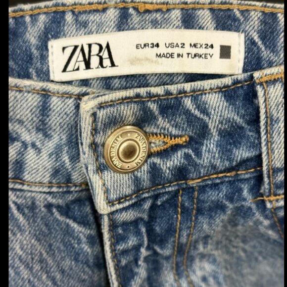 Zara Distressed Wide Leg Jeans - Picture 7 of 7